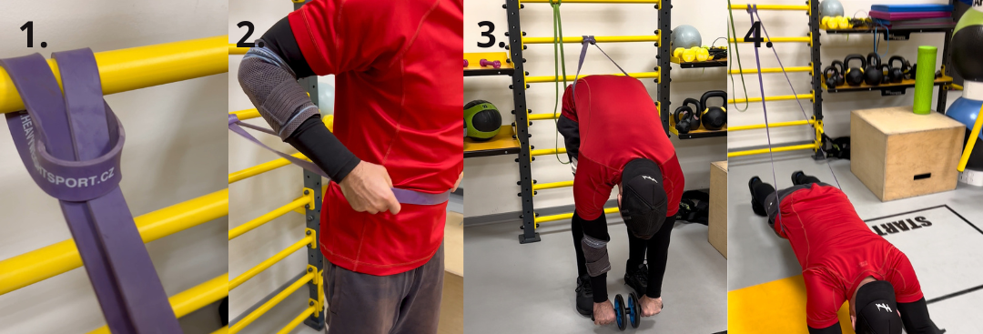 kroky pro plank ze stoje s kolečkem Heavy Weight 2